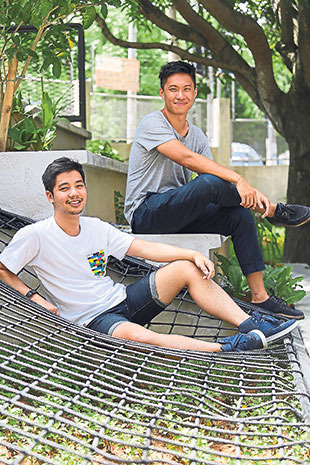 Kyle E. (left) and Jun Ong (right) of POW Ideas, the designers of APW Bangsar’s new Pocket Park.