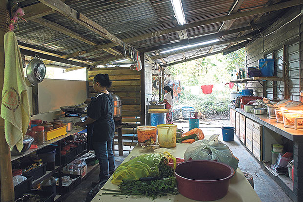 The simple kitchen at the back of the house where all the food magic happens.