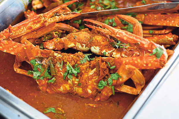 On Sunday, expect to feast on crab curry made with flower crabs.