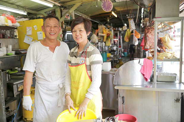 The husband and wife team behind Zheng Kee/ Mok Wai Kin (left) and Lim Yong Mooi (right).