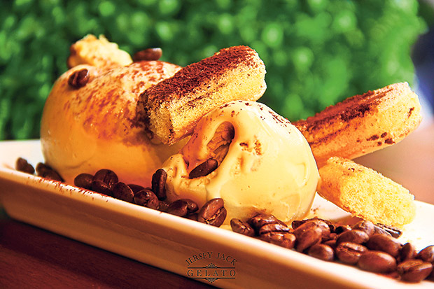 Tiramisu gelato brings two favourite Italian desserts together.