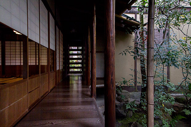 Private tatami rooms inside a centuries-old teahouse.