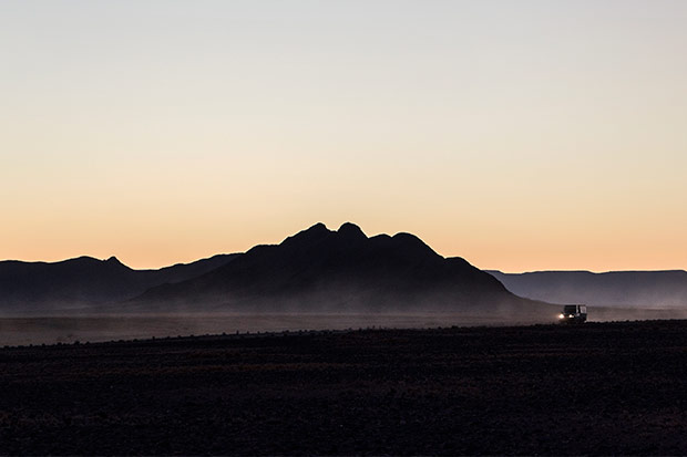 Successfully outrunning the sandstorm.