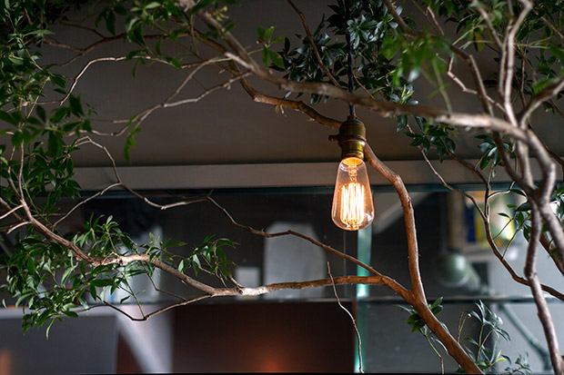 Leafy branches are part of the décor at PATH.