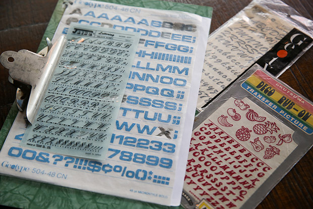 Long before the age of technology, people were using dry transfer lettering sheets to create customised letters.