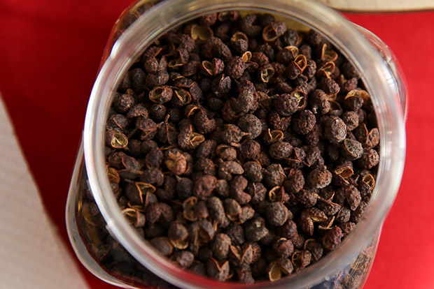 The timmur spice used in the chutney gives a zing like Szechuan peppercorns.
