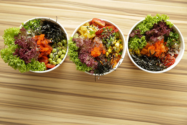 Guaranteed to fill you up, the poke bowls in Paperfish is served with various toppings from shoyu marinated salmon to spicy tuna.