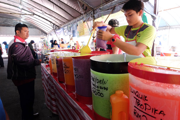 Thirst quenchers...a variety of drinks available at the bazaar.