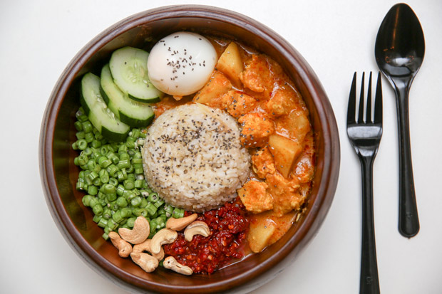 The best-selling Vegetarian Nasi Lemak, made with quinoa and brown rice.