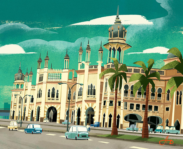 The Sultan Abdul Samad building as seen through Amin Daud’s eyes.