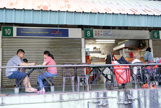 The stall is located at a small food court opposite the Good Shepherd Lutheran Church.
