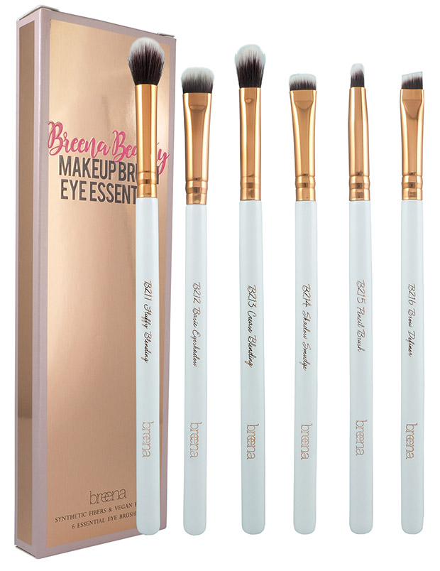Breena Beauty’s Eye Essential Kit consists of six brushes to achieve the perfect eye makeup.