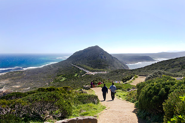 Walking towards the Cape of Good Hope.