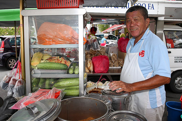 Lim Teong Lai has been running his rojak stall for 30-plus years.