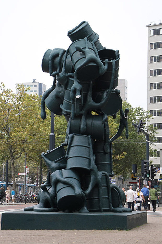 The modern sculpture Cascade by Dutch artist Atelier Van Lieshout.