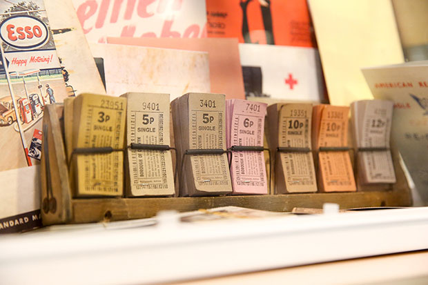 These authentic vintage bus tickets can also be found at Stickerrific.