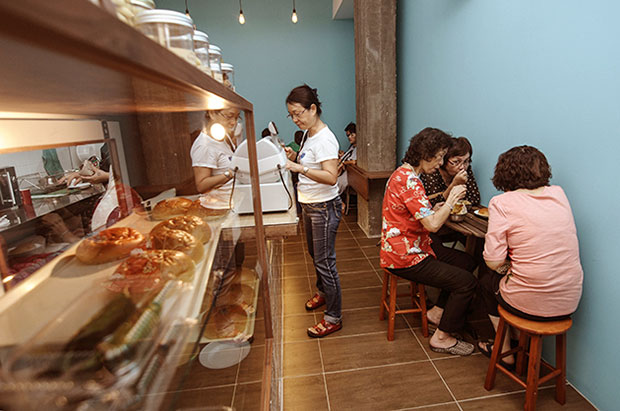The place at Happy Mansion is a tight squeeze but customers don’t mind the limited space