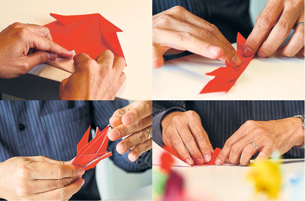 Folding origami triggers off the right and left brain hemispheres.