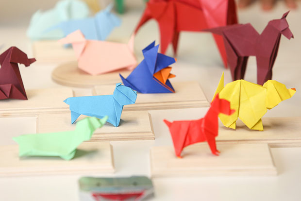 An assortment of dogs by Yasuhiro Sano, Juan Lopaz Figueroa, Makoto Yamaguchi, Edwin Corrie and Makoto Yamaguchi which are all folded by Kenneth Ch’ng