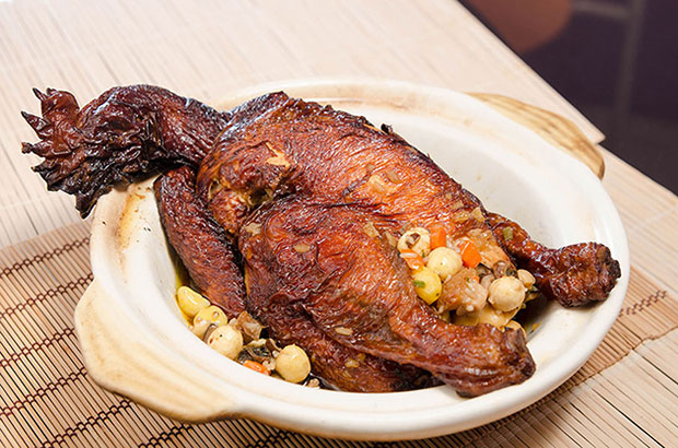 A classic dish from the past is eight treasure duck which is reinterpreted with chicken at Michele’s Kitchen