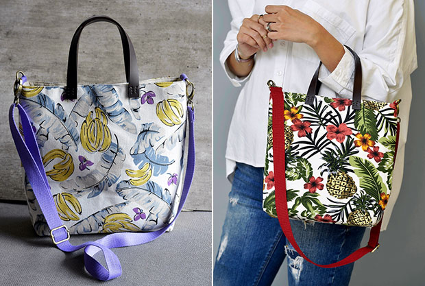 This colourful printed bag is the perfect size to put all your things when you’re out and about.