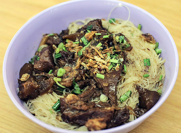 If you prefer, the tender beef brisket can be eaten with blanched noodles