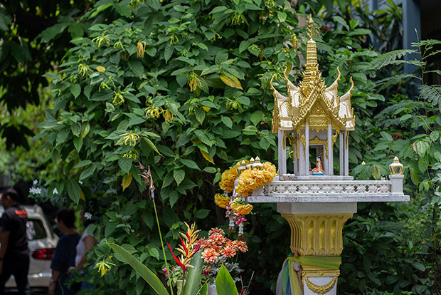 A sanphraphum or spirit house