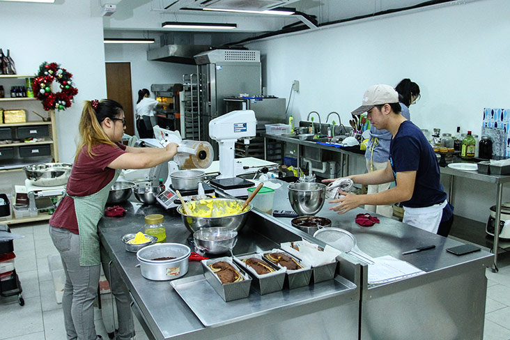 The open space lets you peek into the ongoings in the bakery.