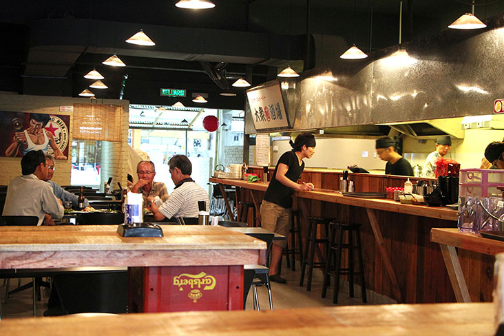 The Yokohama Chinatown inspired décor at Maruhi Sakaba