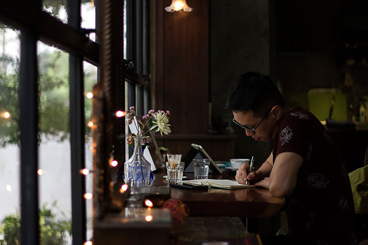 In the mood for coffee at Some Time Blue