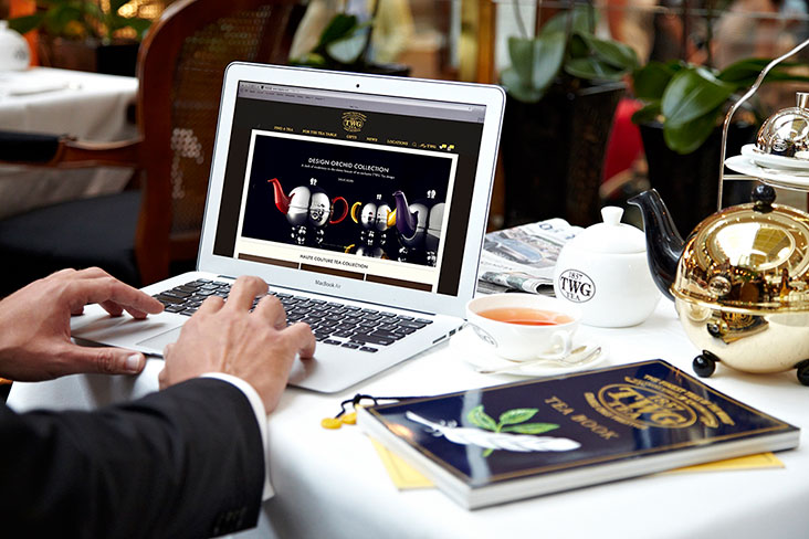 Digital marketing via the TWG Tea website