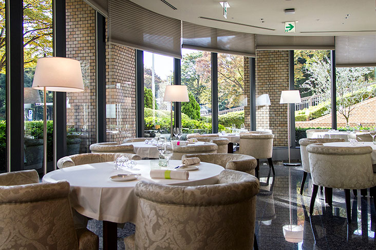 The light-filled dining room