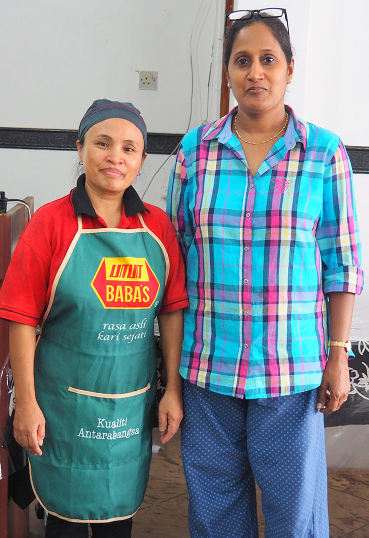 Indonesian chef Sri Wati (left) and Yogi Yogesvary are part of the team behind Shobana’s Kerala Kitchen