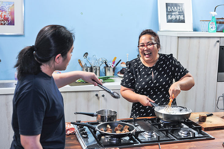 After doing the cookbook, Lisa Khalid (left) and Honey Ahmad (right) have reached an appreciation for our local kuihs