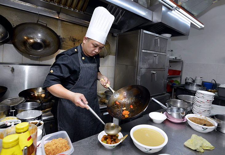 Chef Loon works closely with DK Lee to come up with new fangled dishes using unusual ingredients for the restaurant.