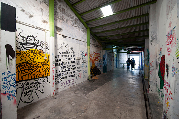 Art Lane houses a mixture of murals, graffiti and installation pieces