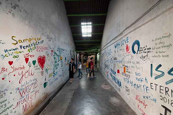 Visit Art Lane to immerse in local expressions of art or leave your mark on the walls