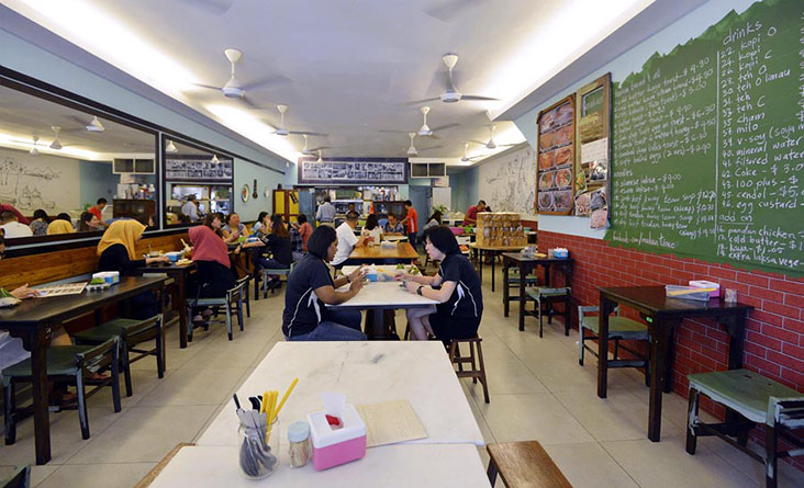 The cafe is patronised by a group of regulars who often come on a daily basis.