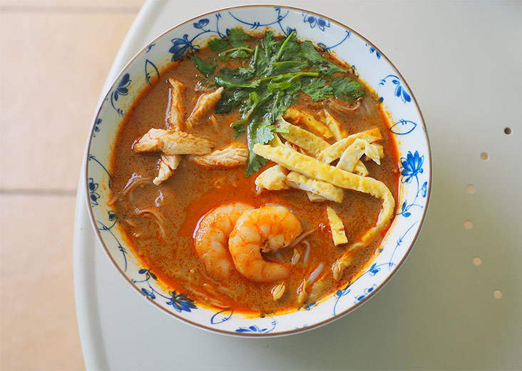 What makes their Sarawak laksa unusual is their house made laksa paste concocted with various spices.