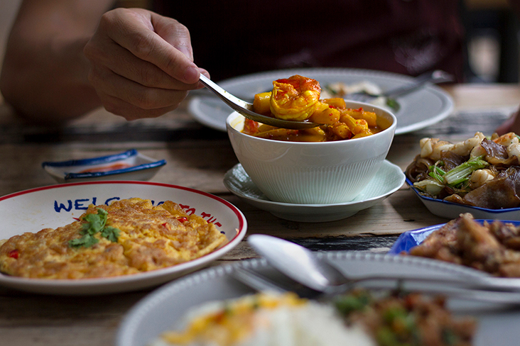 Table etiquette means the youngest will serve the others who are more senior