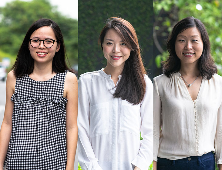 Amazin’ Graze founders have gone through sweat and tears to promote their homegrown brand (from left to right): Sabrina How, Ching Yi Lee and Amy Zheng.