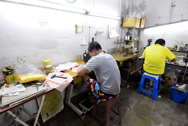 The pattern and sewing department is important as the shoemaking process starts from there.