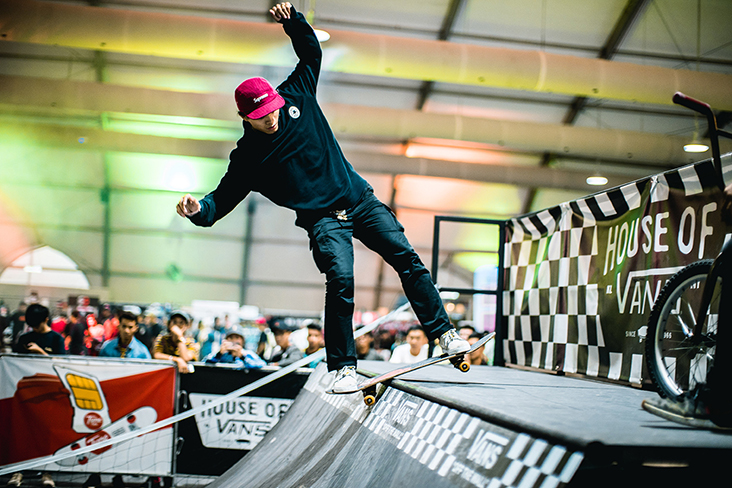 There will be skateboarding competitions and demonstrations at this indoor mini ramp