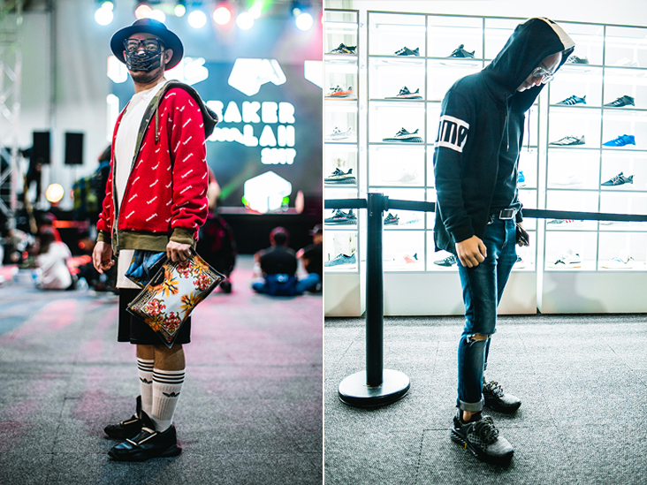 RAWWGH and his crew will be at SneakerLAH to snap pictures of your #OOTD (left). Expect everyone to show off their streetwear and sneakers during the convention (right)