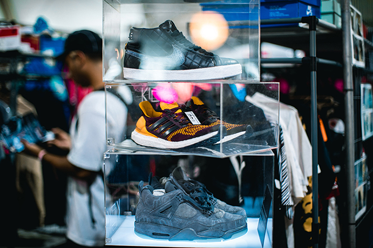 Walk around the booths to see coveted pair of sneakers from various collectors