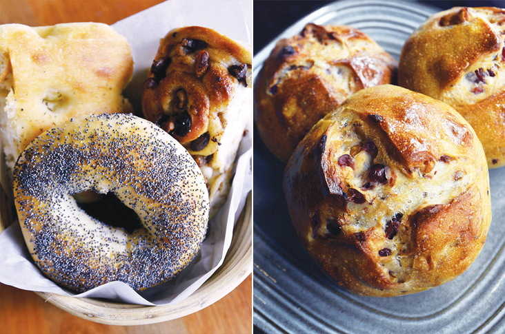 You can score a bagel at this new bakery at Damansara Uptown (left). There are sourdough buns to accompany your soup or to make into sandwiches (right)