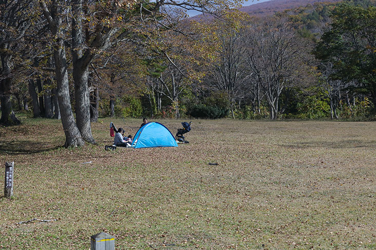 Camp ground near the base of Hachimori-yama.