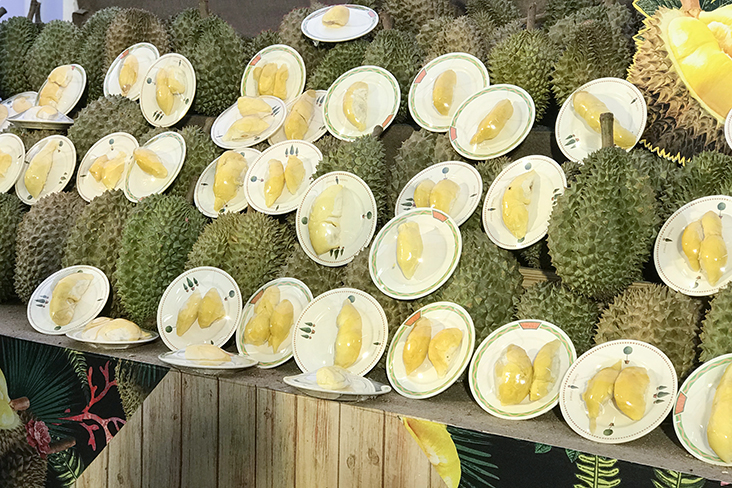 Is there anything better than a smörgåsbord of ripe, creamy and aromatic durian?