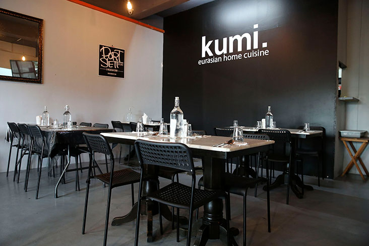 The simple set-up at kumi. which is located at the quieter, hidden side of Damansara Heights.