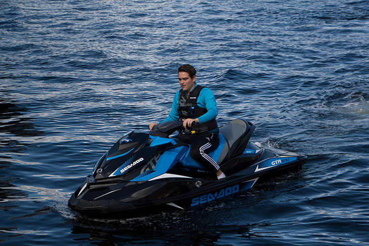 Taking a ski boat out for a spin.